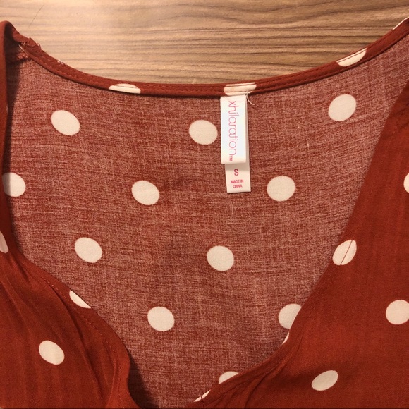 Target • Rust and White Polka Dot Jumpsuit - Picture 4 of 4